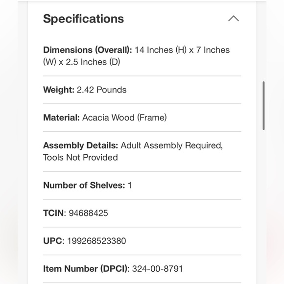 HEARTH & HAND NWT wood & glass decorative display box - Picture 6 of 6